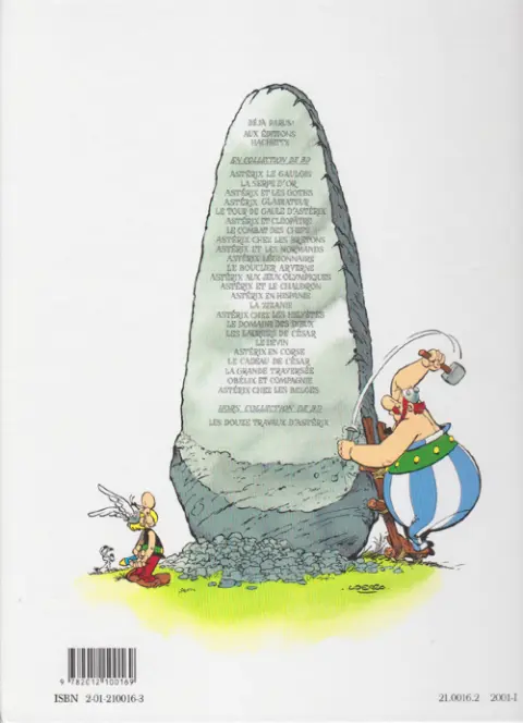 Verso de l'album Astérix Tome 16 Astérix chez les helvètes