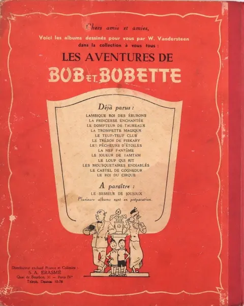 Verso de l'album Les Aventures de Bob et Bobette Tome 14 Le roi du cirque