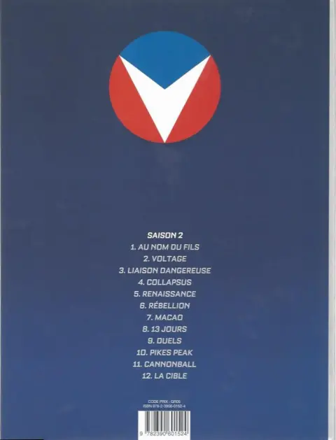 Verso de l'album Michel Vaillant Tome 12 La cible