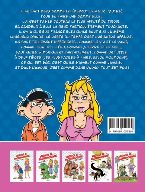 Verso de l'album Nono & Moumoune Tome 6 Dans l'amour tout est bon !