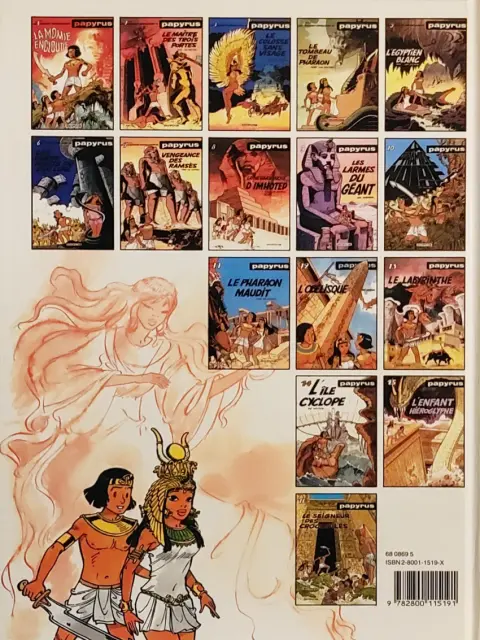 Verso de l'album Papyrus Tome 10 La pyramide noire