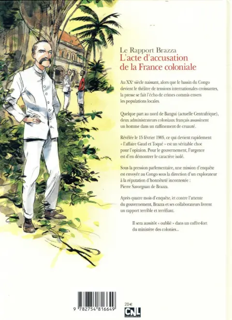 Verso de l'album Congo 1905 Le Rapport Brazza - Le premier secret d'État de la Françafrique