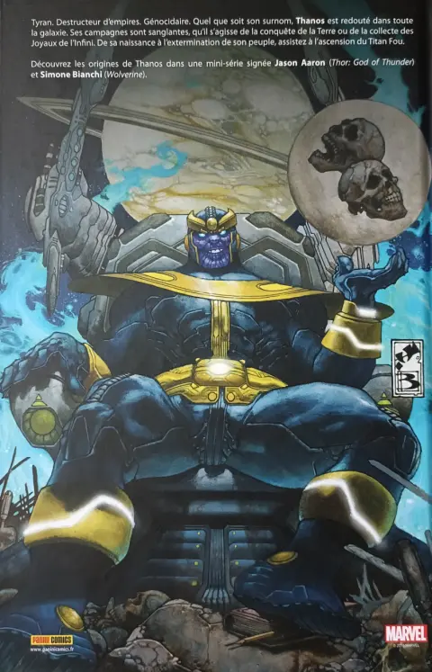 Verso de l'album Thanos : L'ascension