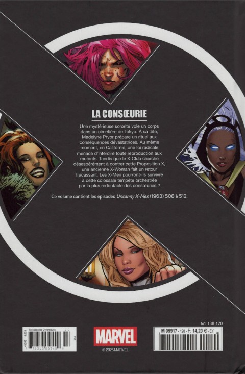 Verso de l'album X-Men - La Collection Mutante Tome 120 La Consoeurie