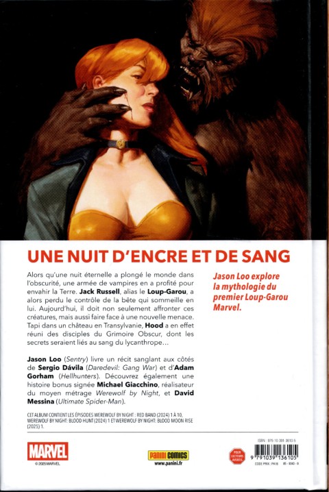 Verso de l'album Werewolf by Night 1 Deux Loups