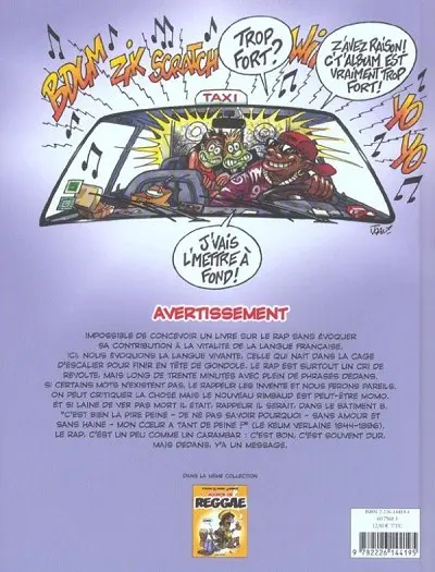 Verso de l'album Accros de... Tome 2 Rap