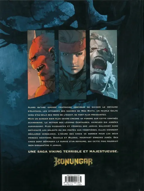 Verso de l'album Konungar Tome 3 Le châtiment