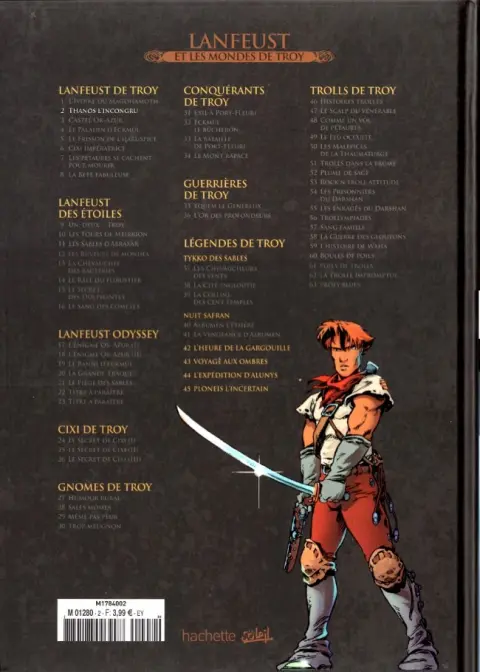 Verso de l'album Lanfeust et les mondes de Troy Tome 2 Lanfeust de Troy - Thanos l'incongru