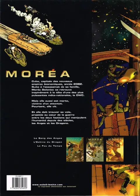Verso de l'album Moréa Tome 3 Le feu du temps