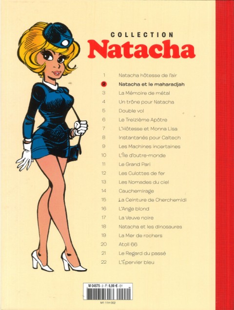 Verso de l'album Natacha - La Collection Tome 2 Natacha et le Maharadjah