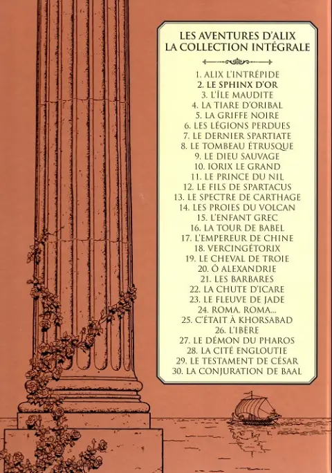 Verso de l'album Alix La collection Tome 2 Le Sphinx d'or