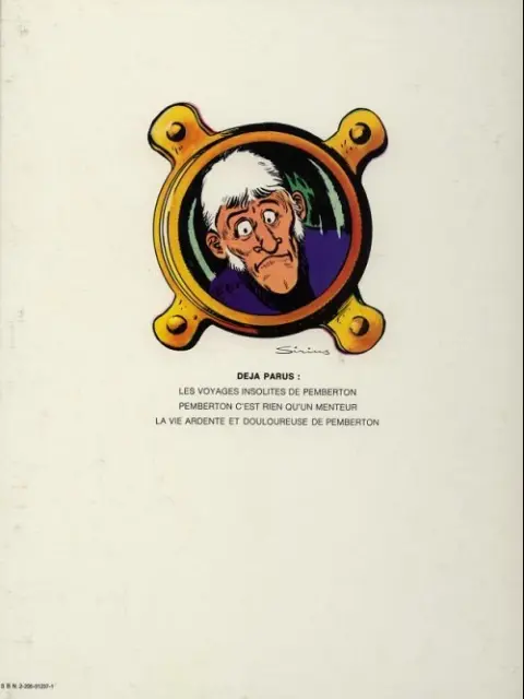 Verso de l'album Pemberton Tome 3 La vie ardente et douloureuse de Pemberton