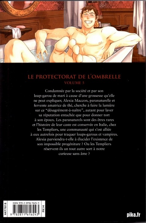 Verso de l'album Le Protectorat de l'ombrelle Tome 3 Sans honte