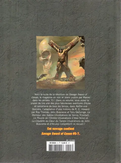 Verso de l'album The Savage Sword of Conan - La Collection Tome 3 La citadelle au cœur du temps