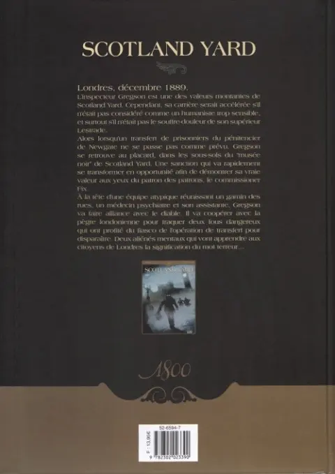 Verso de l'album Scotland Yard Tome 1 Au cœur des ténèbres