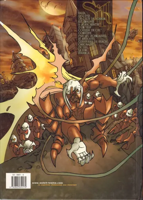 Verso de l'album Sihl Tome 1 L'Hymne du Khaor