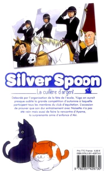 Verso de l'album Silver Spoon - La cuillère d'argent Volume 6
