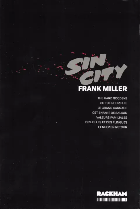 Verso de l'album Sin City