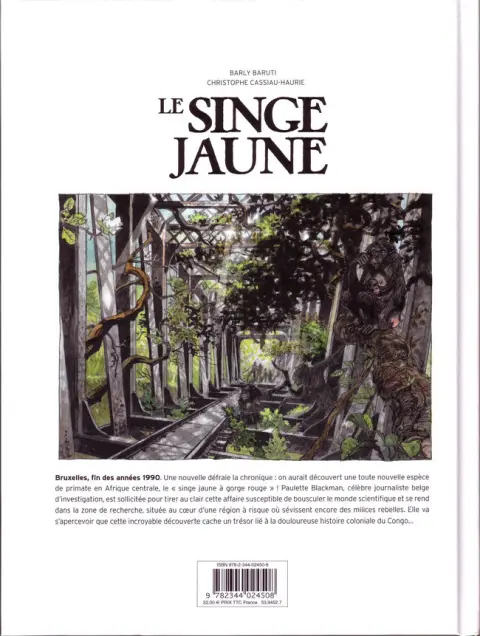 Verso de l'album Le Singe Jaune
