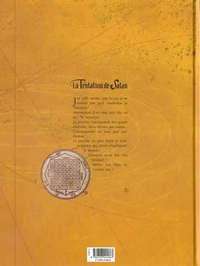 Verso de l'album La Tentation de Satan Tome 1 Le Diable