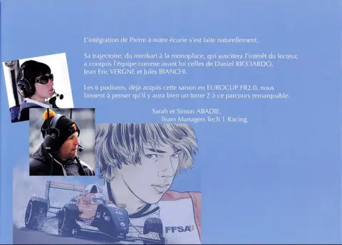 Verso de l'album Trajectoire