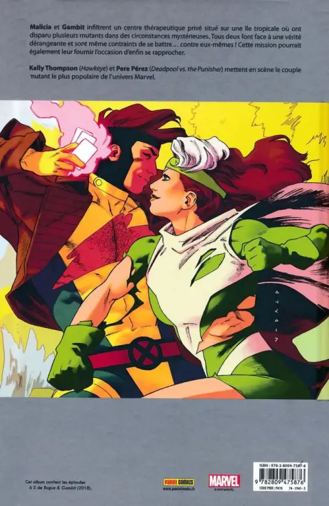 Verso de l'album X-Men - Malicia & Gambit