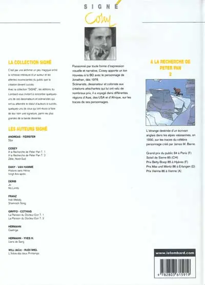 Verso de l'album A la recherche de Peter Pan Tome 2