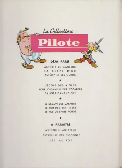 Verso de l'album Astérix Tome 3 Astérix et les Goths