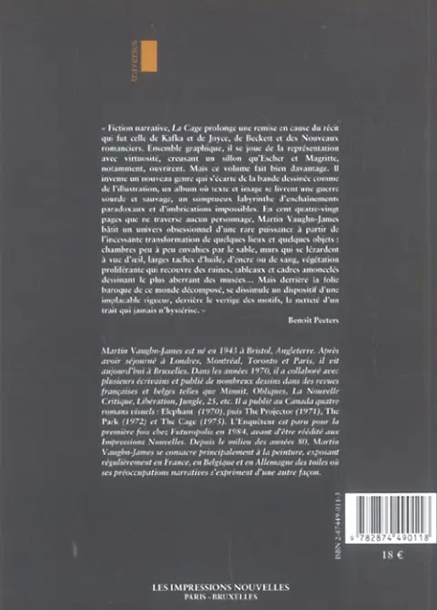 Verso de l'album La Cage