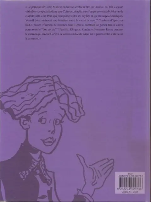 Verso de l'album Corto Maltese Tome 2 Les Helvétiques