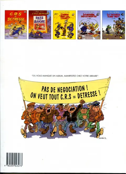 Verso de l'album CRS = Détresse Tome 3 Danse avec les coups !