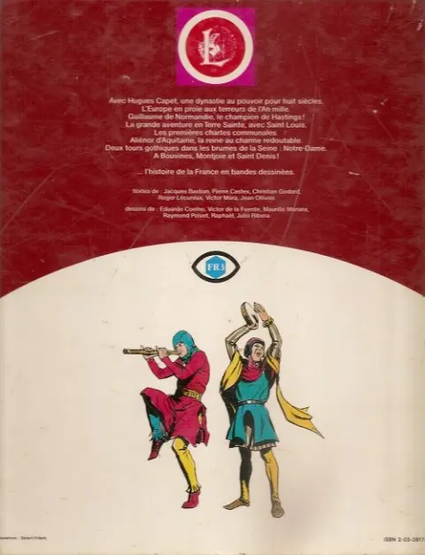 Verso de l'album Histoire de France en bandes dessinées Tome 2 De Hugues Capet à Bouvines
