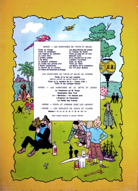 Verso de l'album Les Aventures de Jo, Zette et Jocko Tome 5 La vallée des cobras