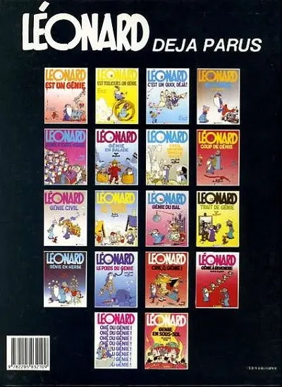 Verso de l'album Léonard Tome 3 Léonard c'est un quoi, déjà ?