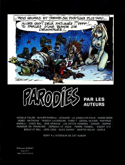 Verso de l'album Parodies Tome 1 Parodies - 1