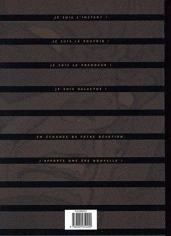 Verso de l'album Le Surfer d'Argent