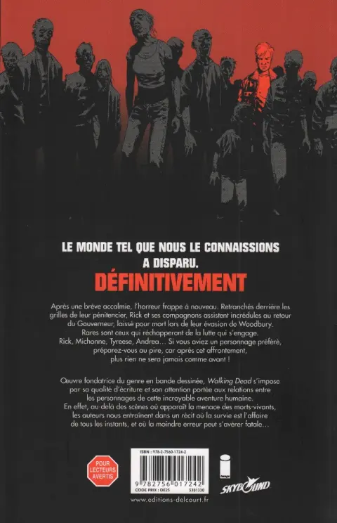 Verso de l'album Walking Dead Tome 8 Une vie de souffrance