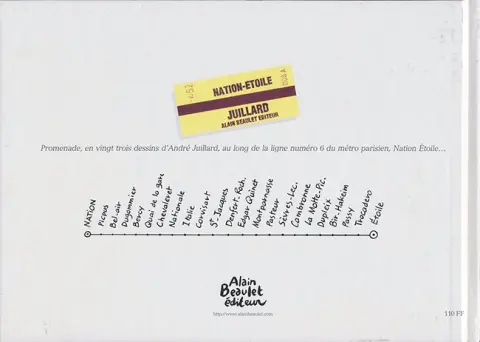 Verso de l'album Nation étoile