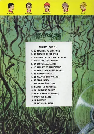 Verso de l'album La Patrouille des Castors Tome 18 Les démons de la nuit