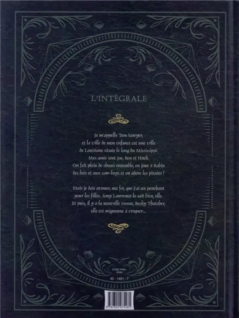 Verso de l'album Les Aventures de Tom Sawyer