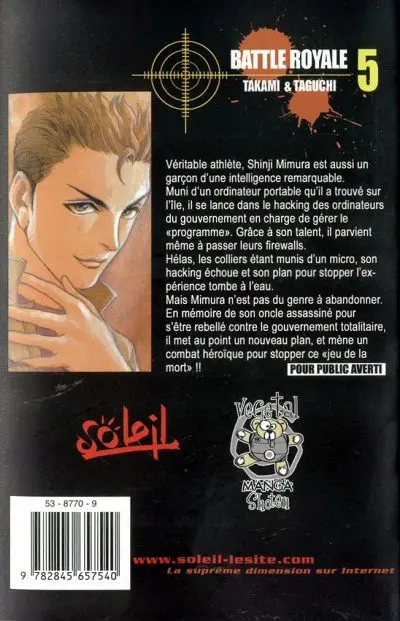 Verso de l'album Battle Royale 5 Soulèvement