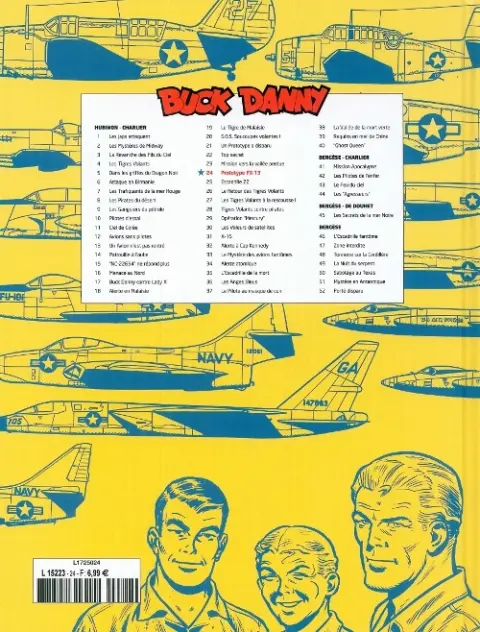 Verso de l'album Buck Danny Tome 24 Prototype FX-13