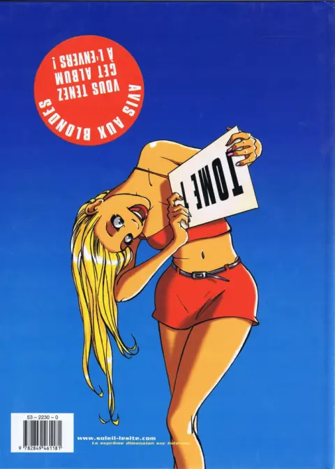 Verso de l'album Les Blondes Tome 1