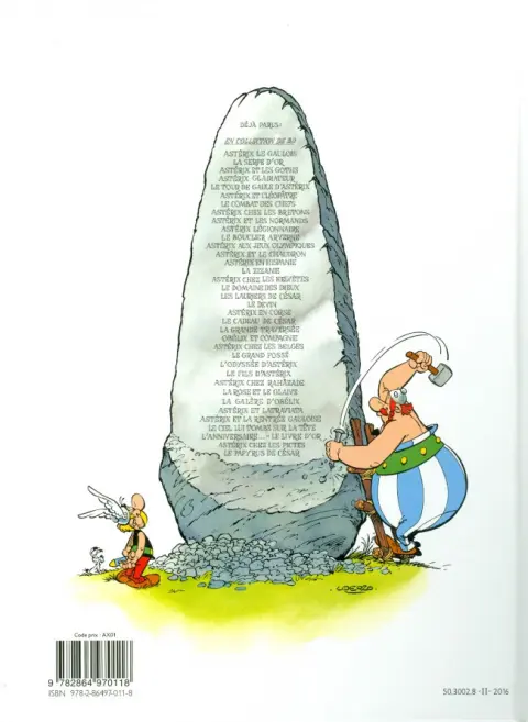 Verso de l'album Astérix Tome 27 Le fils d'Astérix