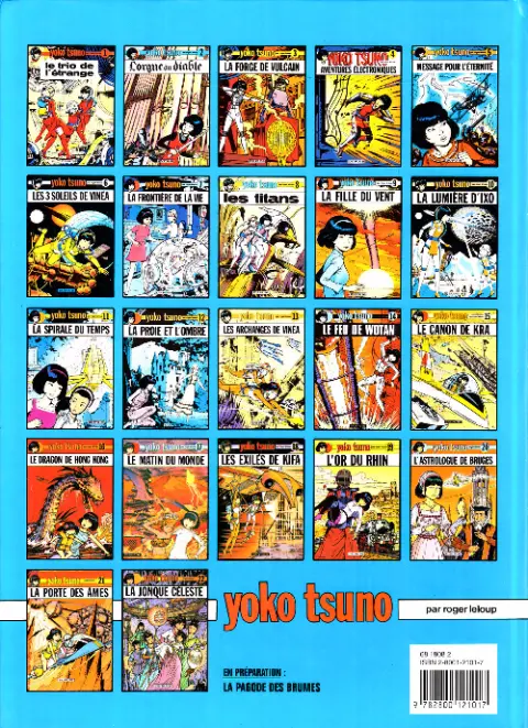 Verso de l'album Yoko Tsuno Tome 20 l'astrologue de bruges
