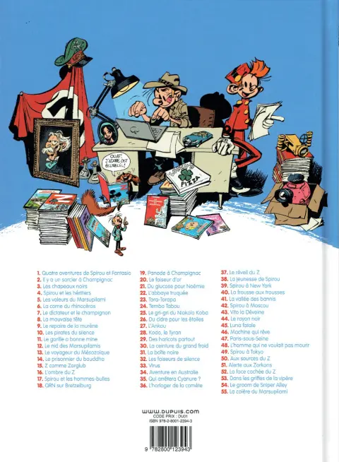 Verso de l'album Spirou et Fantasio Tome 46 Machine qui rêve