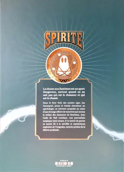 Verso de l'album Spirite Tome 1 Tunguska