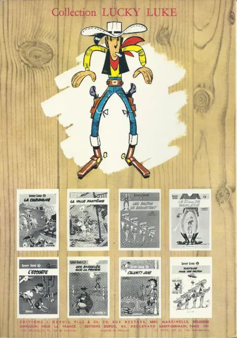 Verso de l'album Lucky Luke Tome 4 Sous le ciel de l'Ouest