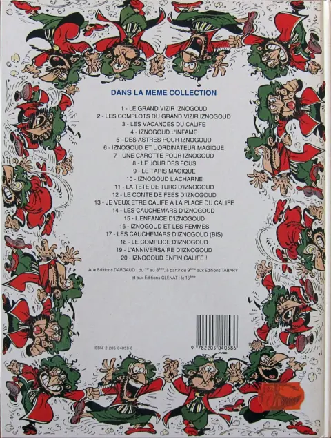 Verso de l'album Iznogoud Tome 4 Iznogoud l'infâme
