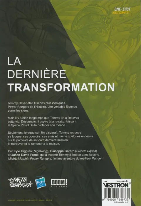 Verso de l'album Power Rangers : Soul of the Dragon